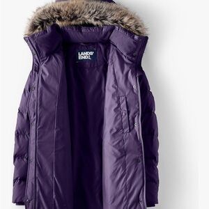 NWT Lands' End Women's Purple Max 600 Down Puffer XS